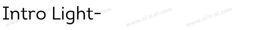 Intro Light字体转换